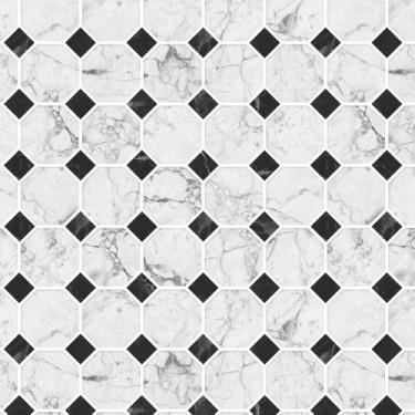 Imagem de Papel de Parede Autoadesivo Vinílico Reforma Azulejo Ladrilho Preto e 