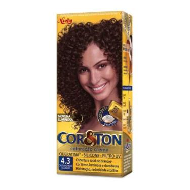 Imagem de Tintura Creme Cor & Ton Castanho Médio Dourado 4.3 - Cor e Ton