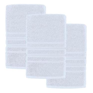 Imagem de Kit 3 toalhas de banho teka escala 65 x 130 cm sortidas, Branco-Branco