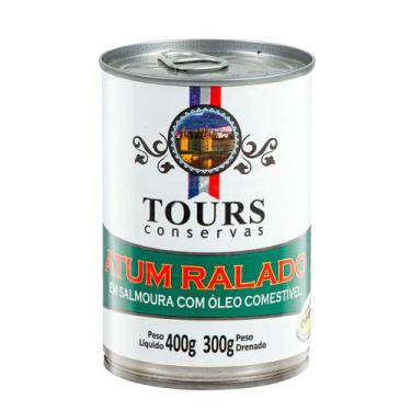 Imagem de Atum Ralado em Salmoura com Óleo Comestível Tours 400g - Tours Conserv