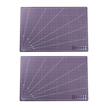 Imagem de UGPLM 2Pcs Tapetes de Corte Tapete de Costura Protetor de Mesa 18"x12" Tábuas de Corte Gradeadas para Modelos Quilting Scrapbooking Costura, Tolet