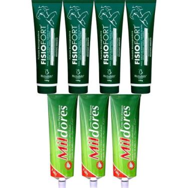 Imagem de Kit 4 Pomada Massageadora Fisiofort 150g + 3 Creme Para Massaagem Mil 