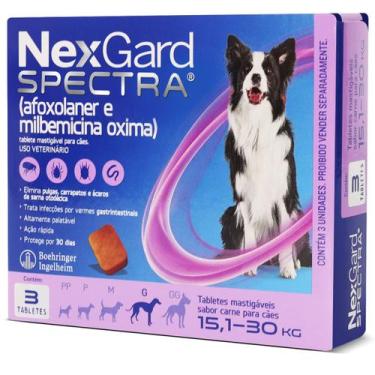 Imagem de Nexgard Spectra Caes G De 15,1 A 30kg 3 Tabletes