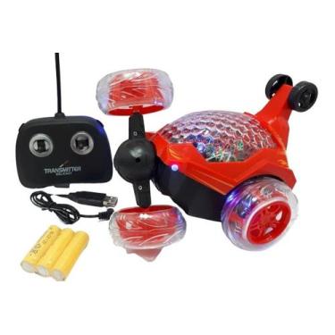 Imagem de Carrinho Controle Remoto Crazy  Maluco Gira 360 Som E Luz - DM TOYS, V