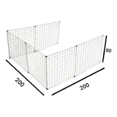 Imagem de Cercadinho Para Cachorro Pet Telado 200cm X 200cm X 80cm - Cercadinho 