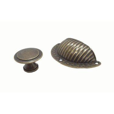 Imagem de Puxador concha Puxador redondo Puxador de Gaveta Puxador de armário  K