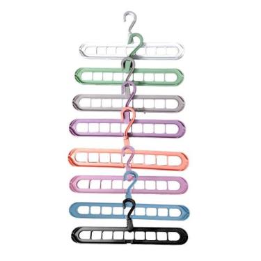 Imagem de Kit 8 cabides organizadores multiuso - TF Injetados, Azul Bebe