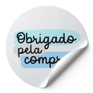 Imagem de 120 Etiquetas Adesivas Redondas Obrigada Pela Confiança! Impressão De 