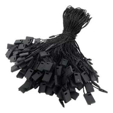Imagem de Lacre Corda Autenticidade Roupa Pendura Tag Cordão Preto 100 - EGLopes