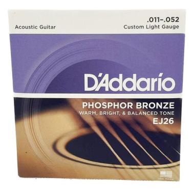 Imagem de Cordas 011 Daddario p/ Violão EJ26 Phosphor Bronze Tensão Leve - Dadda