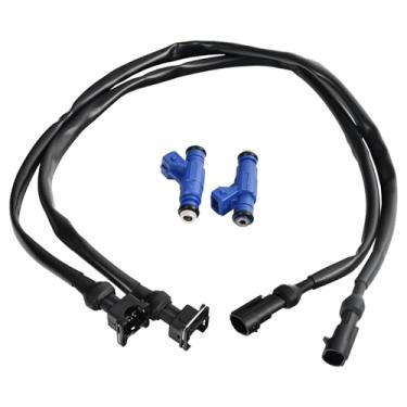 Imagem de BIGREAT 1202863, 1253558 2 peças injetor de combustível com arnês pigtail compatível com Polaris Ranger/RZR/Sportsman 700 800 EFI 2005-2014