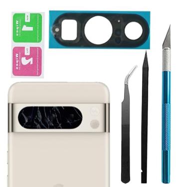 Imagem de Substituição de vidro da lente traseira da câmera traseira do Pixel 8 Pro para vidro da câmera traseira do Google Pixel 8 Pro com adesivo pré-instalado e kits de ferramentas de reparo