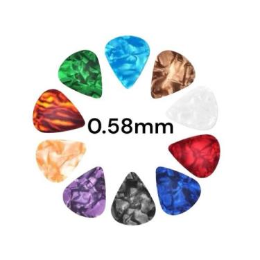 Imagem de Kit 4 Palhetas Fender Violão Ou Guitarra 0.46 0.58 0.71 0.96 Mm, 4 Pal