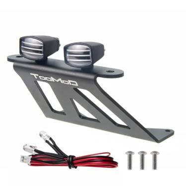 Imagem de TOOMOD CW-01 Aluminum Front Skid Bumper with Square LED Lights for CW01 Tamiya Lunch Box Midnight Pumpkin Monster Grasshopper Hornet Chassis Upgrade Parts