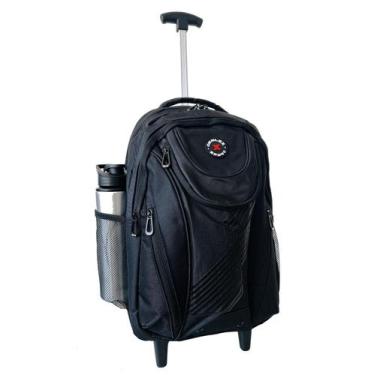 Imagem de Mochila Rodinha Adulto Juvenil Facul Viagens Escola Preta - Denlex