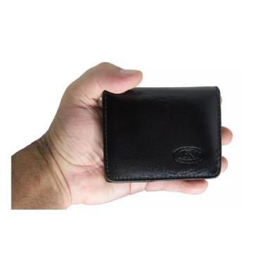 Imagem de Carteira Masculina Compacta Formato L de Couro Genuino em  - FN Couros
