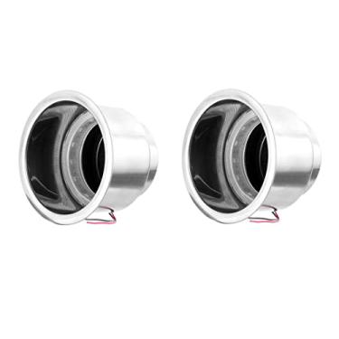 Imagem de 2 peças carro caminhão RV camper barco marinho 12 V azul 14 LED suporte de copo de aço inoxidável embutido