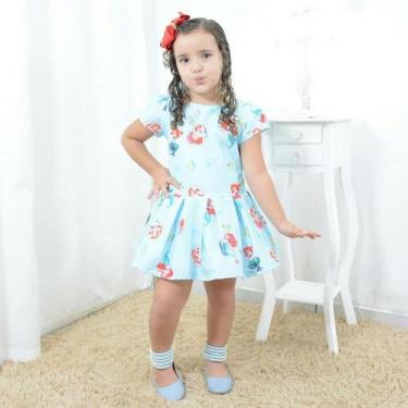 Imagem de Vestido festa infantil da pequena sereia Ariel - Moderna Meninas, 08 -