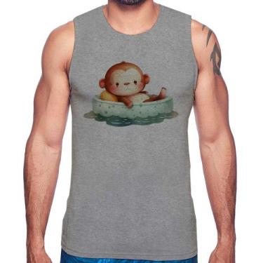 Imagem de Regata Ursinho Bebê Na Piscina  - Foca na Moda, Cinza, G