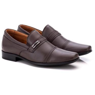 Imagem de Sapato Social Masculino em Couro Marrom 0700- Marrom 44 - Ranster, 42