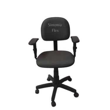 Imagem de Cadeira secretaria com regulagem de altura a gás e braço regulagem tec