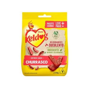 Imagem de Bifinho Keldog Kelco Criadores para Cães Adultos Sabor Churrasco 500g