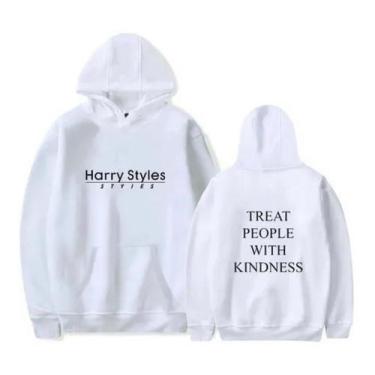 Imagem de Moletom Canguru Com Estampa Harry Styles Treat People With K - SEMPREN