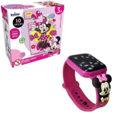 Imagem de Quebra-Cabeça 10pcs Mdf e Relogio Dig Minnie-Bebê_Rs - SMACTUDO