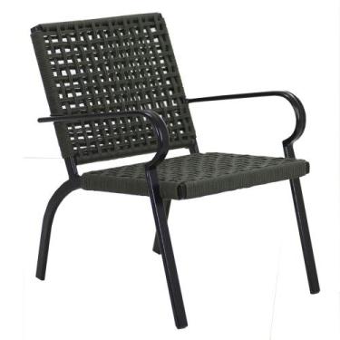 Imagem de Poltrona Corda Náutica Porto Rico Alumínio Área Jardim Piscina Trama O