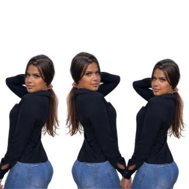 Imagem de Kit 3 Camisa Social Feminina Confortável Perfeita Para Qualquer Ocasiã