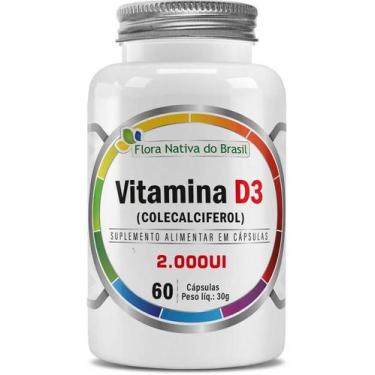 Imagem de Vitamina D3 (Colecalciferol) 60 Caps Flora Nativa - Flora Nativa do Br