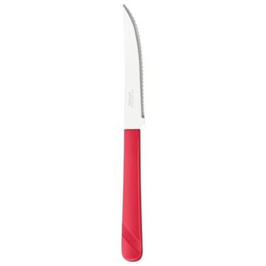 Imagem de Conjunto 96 Facas Aço Inox Cabo Plástico Vermelho Luna - Taumer, Luna
