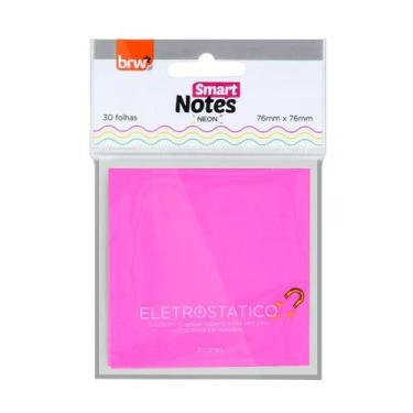 Imagem de Bloco de Notas Eletrostático Sem Cola Smart Notes Neon 30 Folhas 76mmx