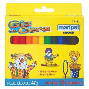 Imagem de Giz De Cera Com 12 Cores Maripel