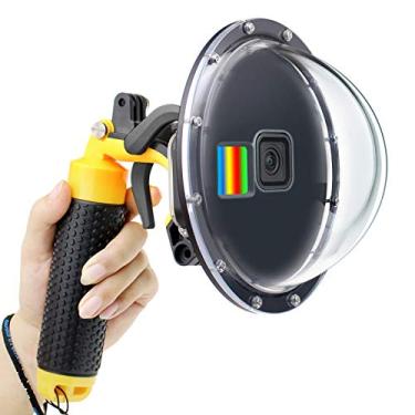 Imagem de GEPULY Porta de cúpula para GoPro Hero 9 10 11 12 13 preta - caixa de porta domo impermeável subaquática + aderência flutuante + acessórios de gatilho para câmeras de ação GoPro