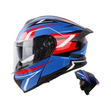 Imagem de Capacete de Motocicleta Unissex com Viseira Flip Up - Aprovado Dot - E