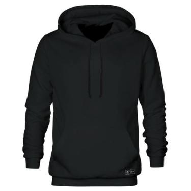 Imagem de Blusão Moletom Canguru Masculino e Feminino Liso Básico com Capuz e Bo