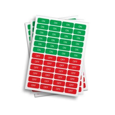 Imagem de Cartela De Adesivos Sinalização ON e OFF Para Identificação - PRESENTE