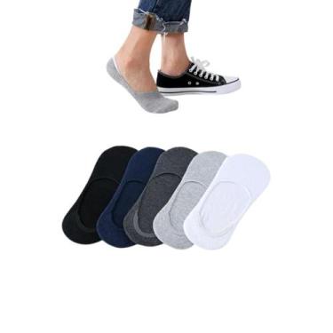 Imagem de Kit 12 Pares Meias Unissex Cano Curto Invisível Algodão À Pronta Entre