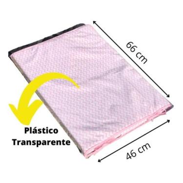 Imagem de Trocador Americano Para Bebê - PEQUENO - ZIG ZAG ROSA - CLICK TUDO