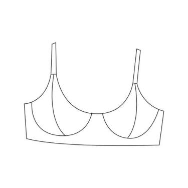 Imagem de Molde lingerie sutiã com recorte vertical tamanho P ao GG by Marlene M