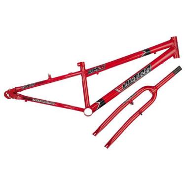 Imagem de Quadro Aro 26 Ultra Bikes em Aço Carbono com Garfo Rebaixado, Vermelho