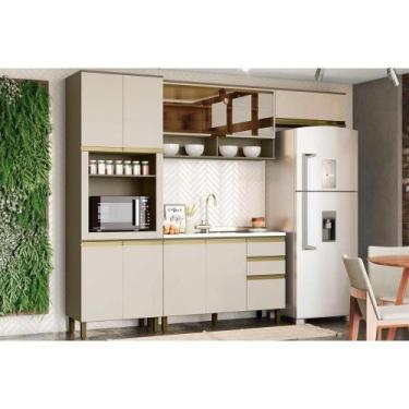 Imagem de Kit Cozinha Modulada 4 Peças Connect (2Aéreos+1Balcão+1Paneleiro) s/Pi
