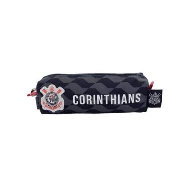 Imagem de Estojo Escolar Simples Futebol Corinthians Timão - Xeryus