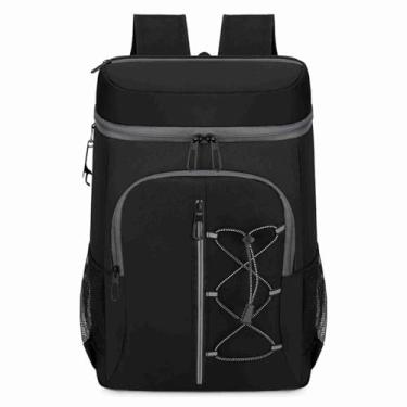 Imagem de Mochila de Acampamento Mais Fria, Mochila Isolada Em Folha de Alumínio de Tecido Oxford Com Espaço Suficiente (Preto)