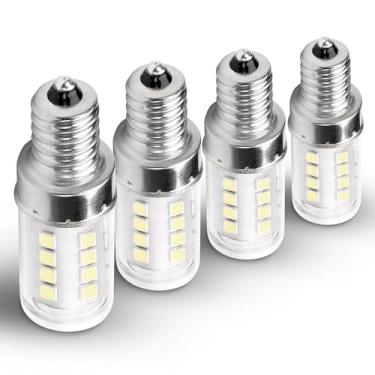 Imagem de Hylroe Lâmpadas decorativas LED equivalentes a 25 watts luz do dia branca 6000K 2W 300lm E12 base pequena ideal para ventilador de teto, lustre banheiro, espelho de vaidade, lâmpadas, não reguláveis,