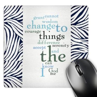 Imagem de 3dRose Mouse pad LLC 20 x 20 x 0,63 cm, impressão de zebra de arte de oração da serenidade (mp_63569_1)