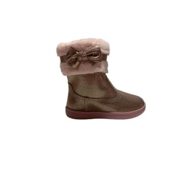 Imagem de Bota Menina Molekinha Pelo Glitter Rosa/Dourado 2127.216 Tamanho:18;Cor:Rosa