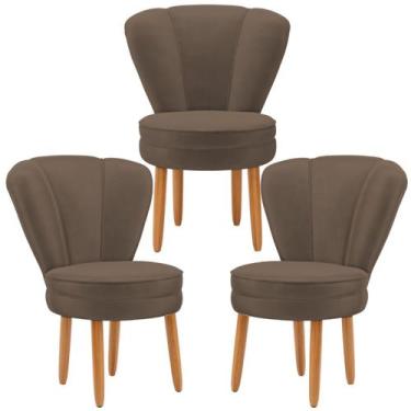 Imagem de Conjunto de 3 Poltronas para Sala Mesa de Jantar Decor Resistente - MO