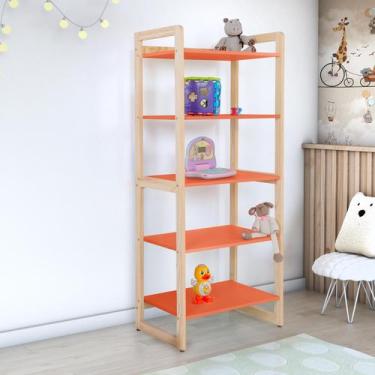 Imagem de Estante Multiuso Organizadora Infantil com Prateleiras de Madeira - Qu